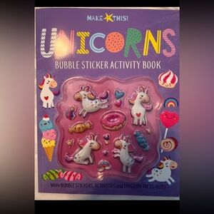 Unicorns Bubble Sticker Activity Book see description